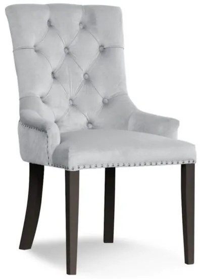 Scaun tapitat August Silver / Black