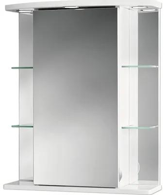 Dulap baie cu oglindă Jokey Havana, iluminare LED, etajere laterale, PAL, 55x66 cm, alb, IP 20