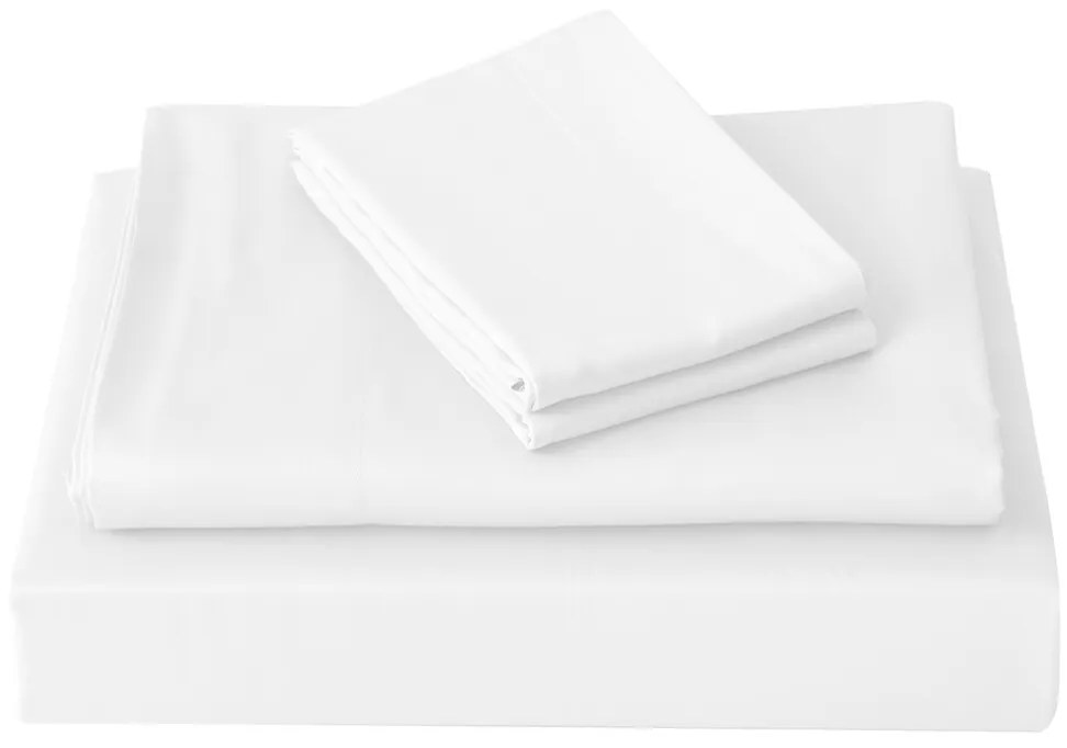 Lenjerie de pat Hotel Line, pentru o persoana, bumbac 100%, satin, 300 TC, alb