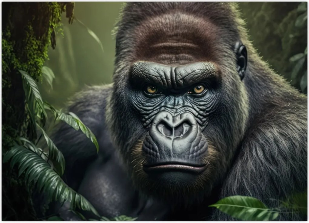 Tablou - Portret de gorilă (70x50 cm)