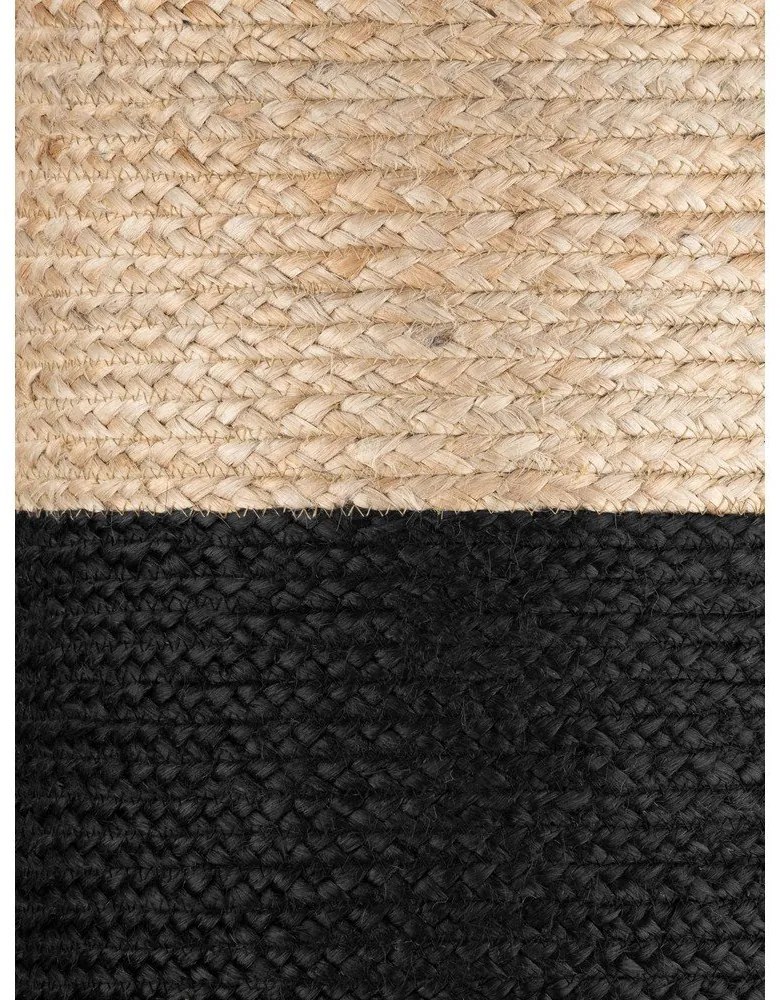 Taburet negru/în culoare naturală Juta Gold Black – Hanse Home