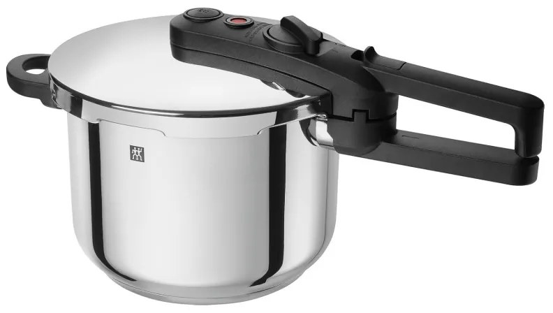 Oală sub presiune Zwilling EcoQuick II 64243422, 4 l, 22 cm, 2 setări, Supapă de siguranță, Oțel inoxidabil 18/10, Inducție, Argint