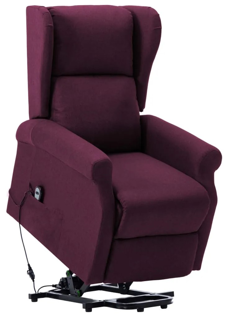 289737 vidaXL Fotoliu cu ridicare pe verticală, violet, material textil