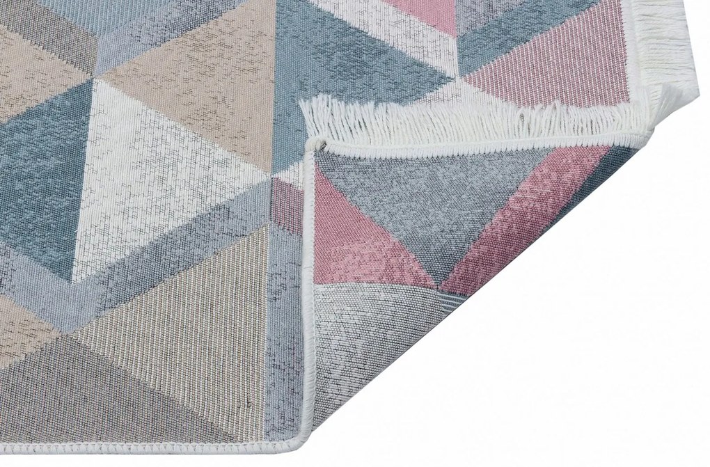 Covor, Ar 10, 160x230 cm, Albastru / Roz / Bej / Gri