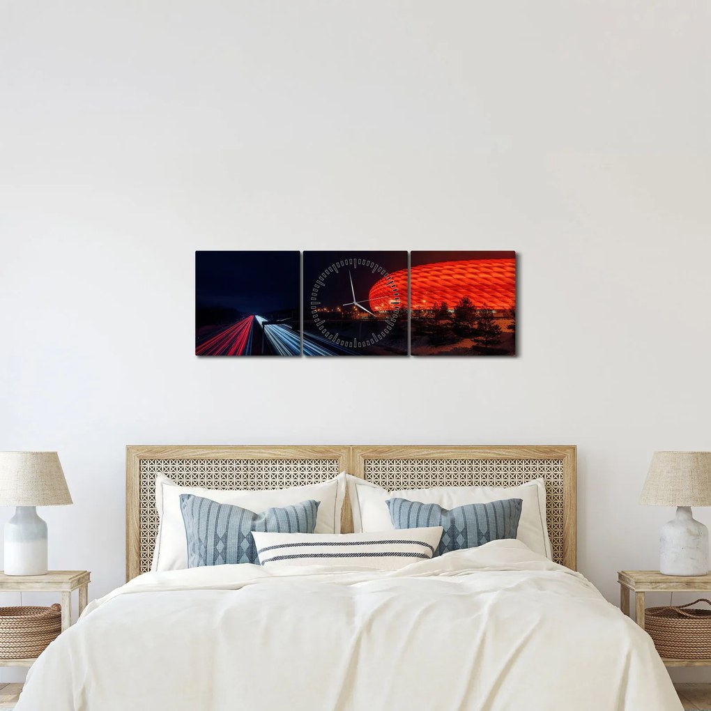 Tabloul cu autostrada (cu ceas) (90x30 cm)
