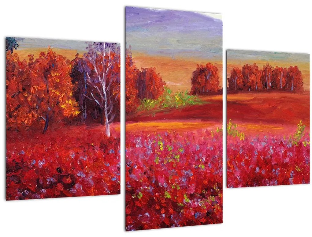 Tablou - Peisaj roșu (90x60 cm)