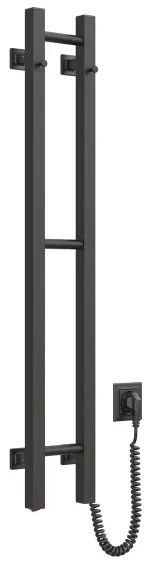 Radiator portprosop electric SILOUETTE 187W/230V 101,1 cm IP44 negru dreapta dreptunghiular