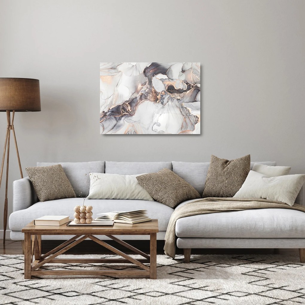 Tablou pe sticlă - Imitație de marmură (70x50 cm)