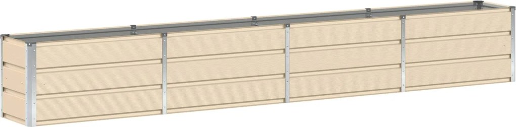 vidaXL Jardinieră Creme 320 x 40 x 45 cm Oțel