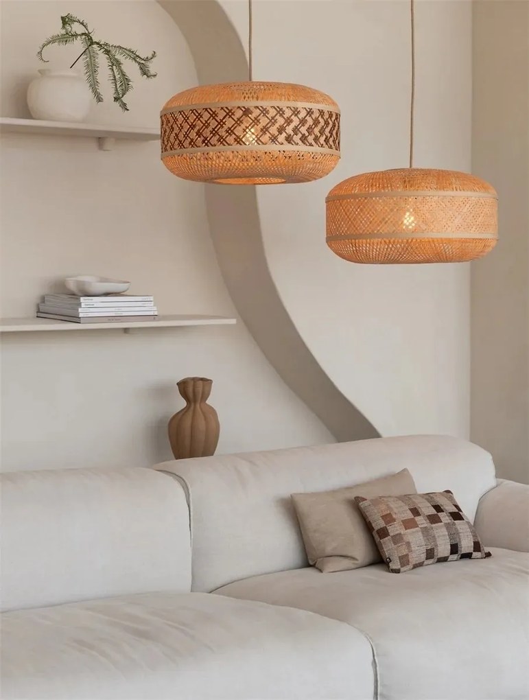 Lustra suspendata Eco, Bambus, Langkawi natural/brown