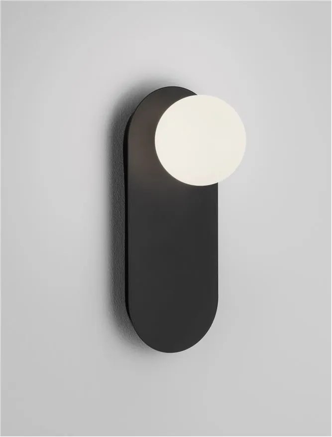 Aplica de perete design modern Blob negru