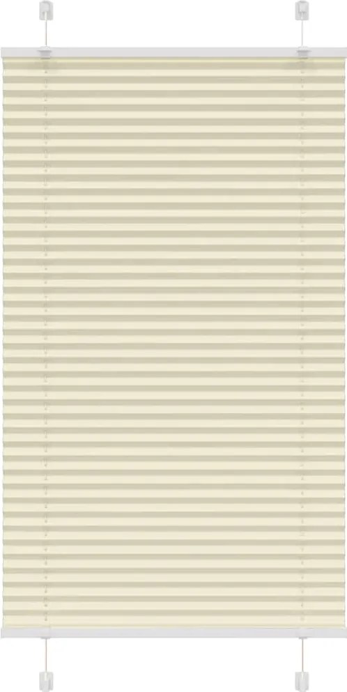 vidaXL Jaluzea plisată Crem 70x150 cm Lățime țesătură 69,4 cm