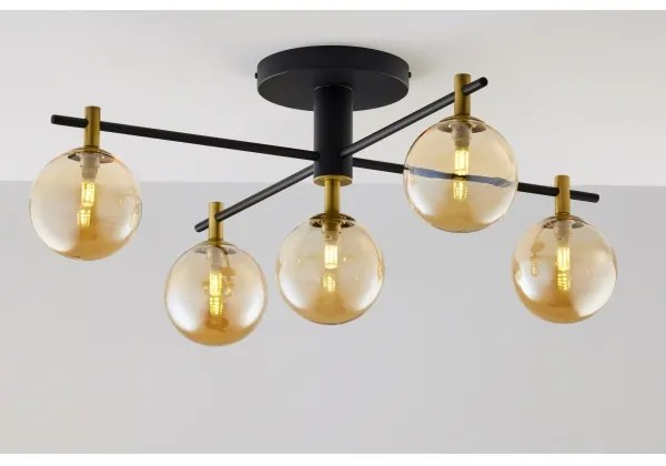 Lustră aplicată Jupiter 2032 FIGARO 5xG9/10W/230V negru/auriu/bej