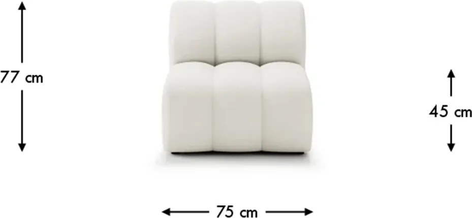 Fotoliu lemn masiv Bummel, 75 × 97 × 77 cm