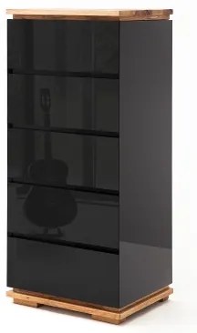 Comodă ARVI, negru/stejar