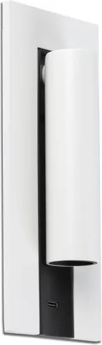 Aplica cu reader LED directionabil stil minimalist GABO USB C alb