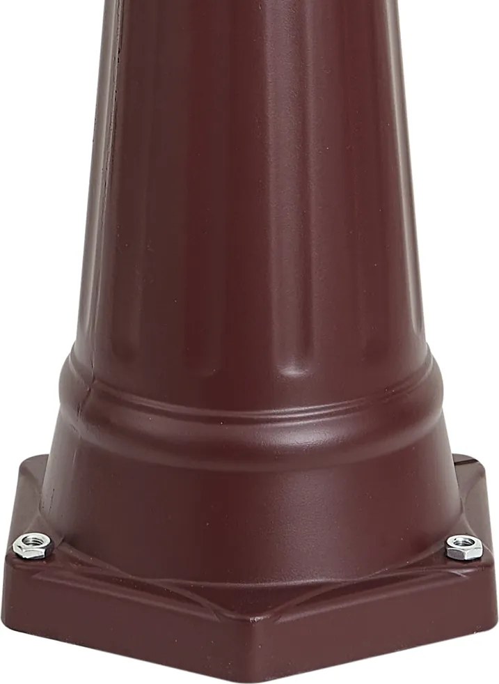 Felinar clasic de exterior roșu închis 220 cm cu 3 lumini IP44 - Havana