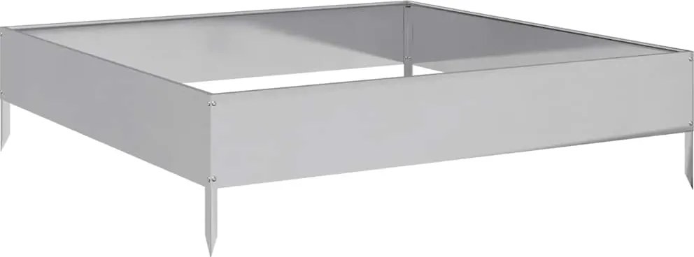 vidaXL Strat înălțat de grădină, 100x100x26 cm, oțel galvanizat