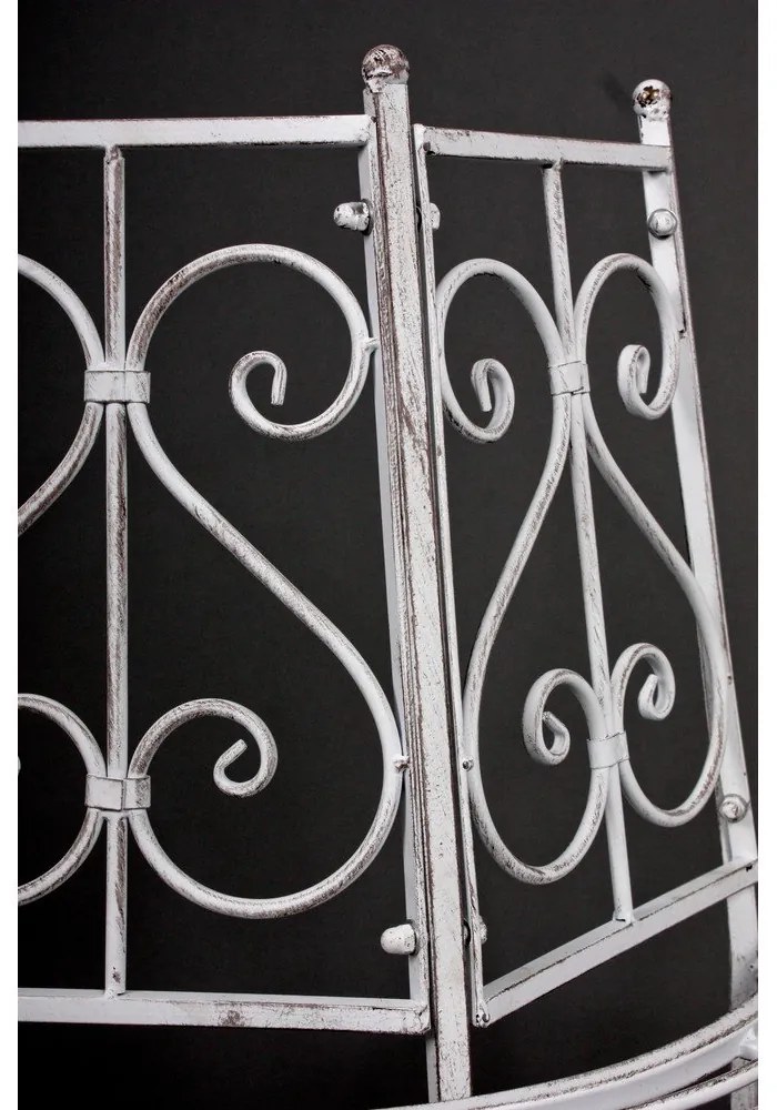 Bancă de grădină albă din metal Varda – Garden Pleasure