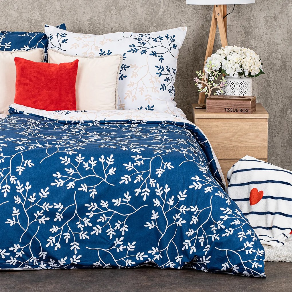 Lenjerie de pat din bumbac 4Home Harmony albastru,140 x 200 cm, 70 x 90 cm, 140 x 200 cm, 70 x 90 cm
