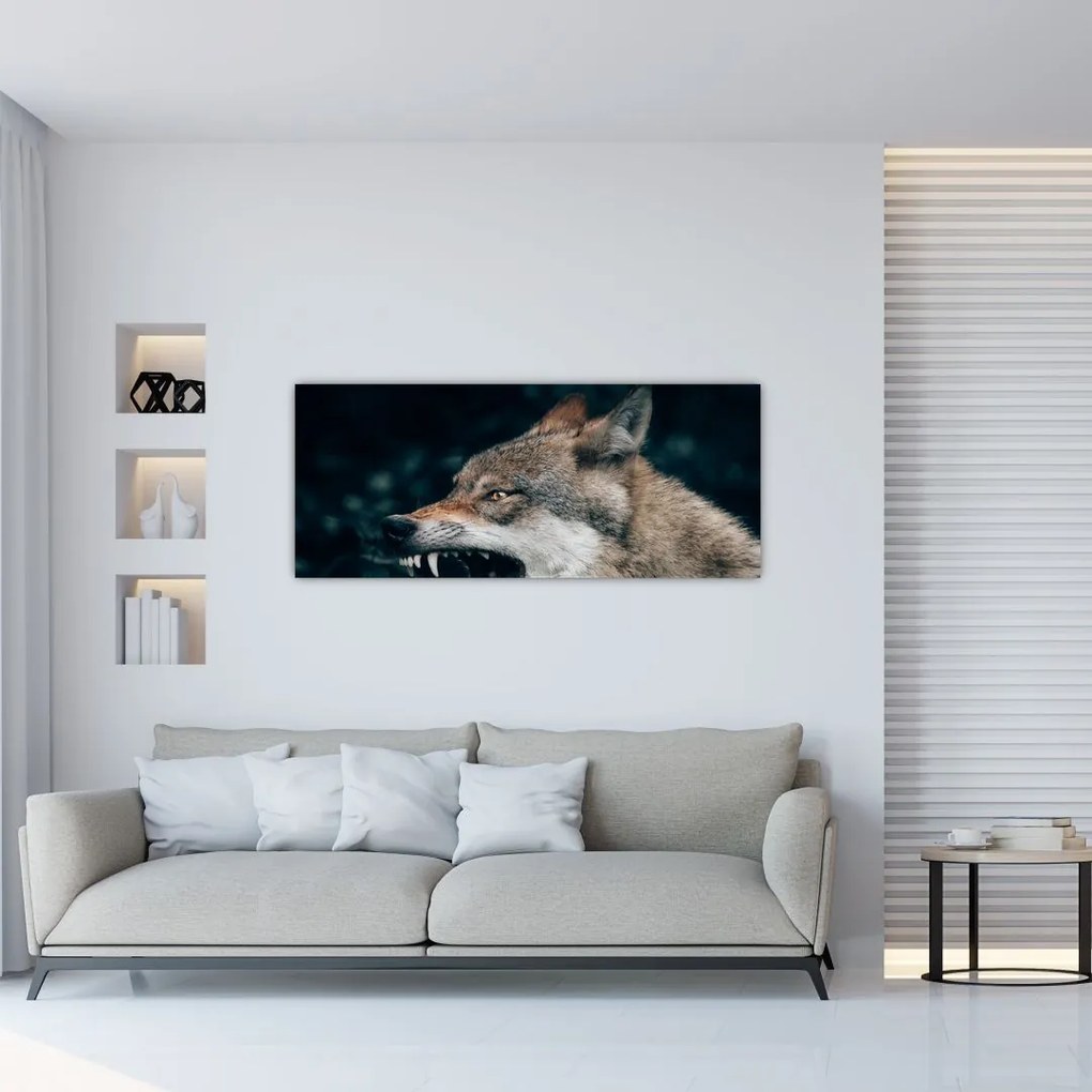 Tablou cu lup (120x50 cm), în 40 de alte dimensiuni noi