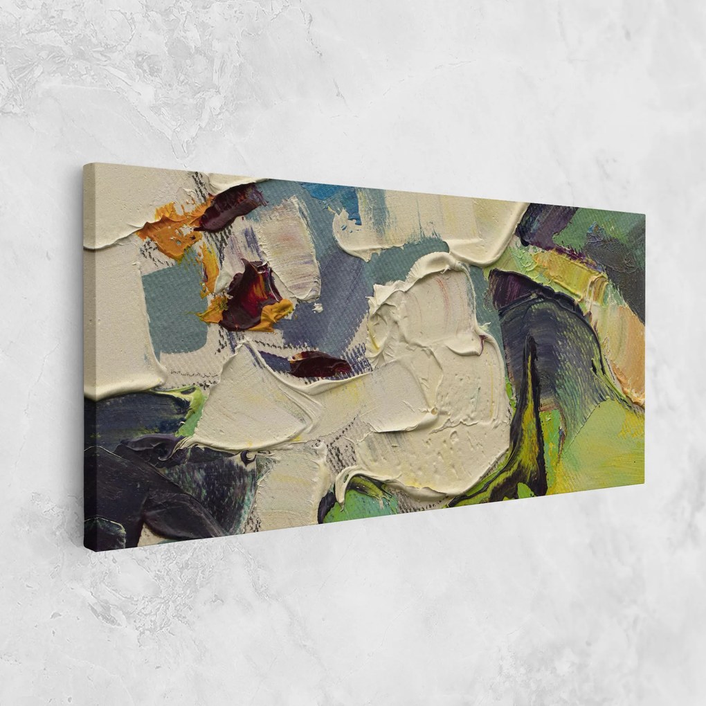 Tablou Canvas, 40x80cm, Dormitor si Living, Abstracte, Arta abstracta, Closeup Oil Painting