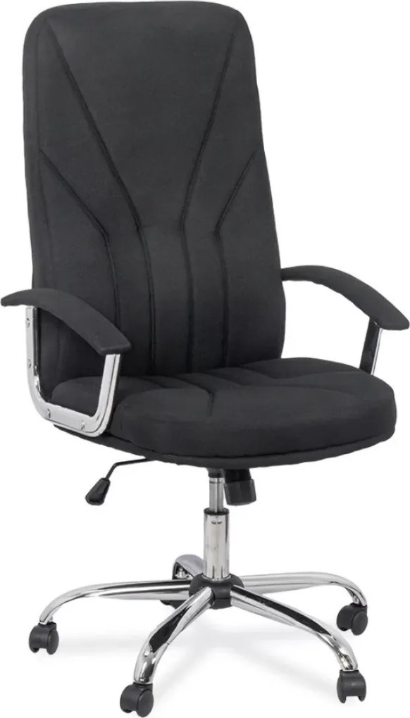 Scaun de birou VEGA, mecanism balans, stofa, Negru