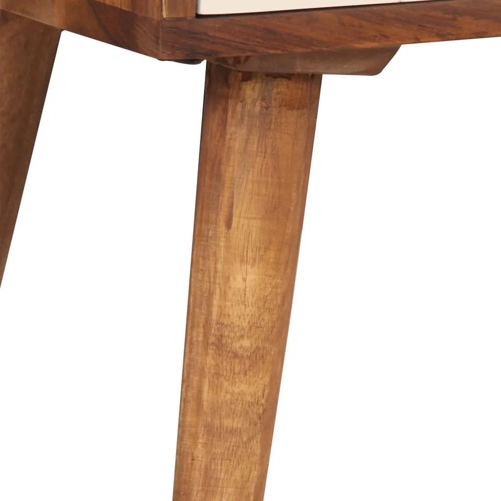 Noptiera, 45x30x45 cm, lemn masiv de sheesham