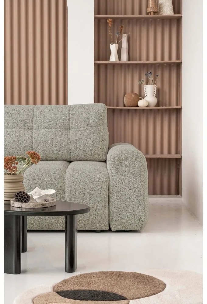 Colțar modular maro deschis extensibil/cu spațiu de depozitare (cu colț pe partea stângă) Lulu – Miuform