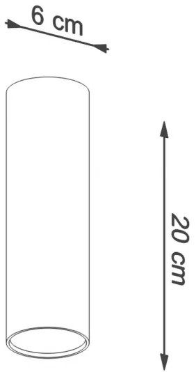 Spot LAGOS 1xGU10/40W/230V 20 cm alb Sollux SL.0997