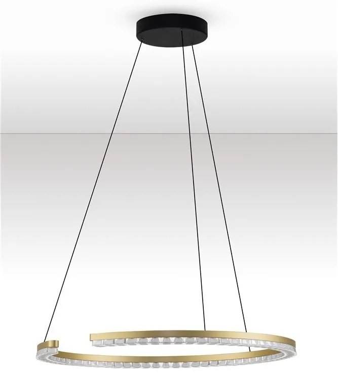 Lustra circulara aluminiu auriu GREAMY D-65cm