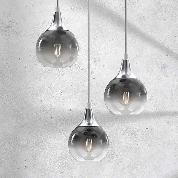 Lustră pe cablu MONTE 3xE27/60W/230V crom mat