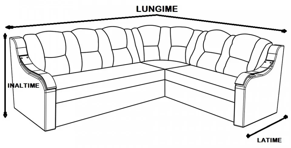 Husa elastica si creponata pentru coltar, cu volanas, culoare Bej Inchis