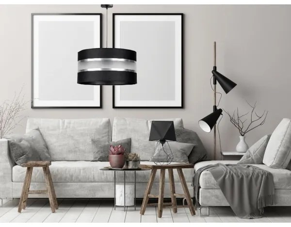 Lustră pe cablu CORAL 1xE27/60W/230V negru