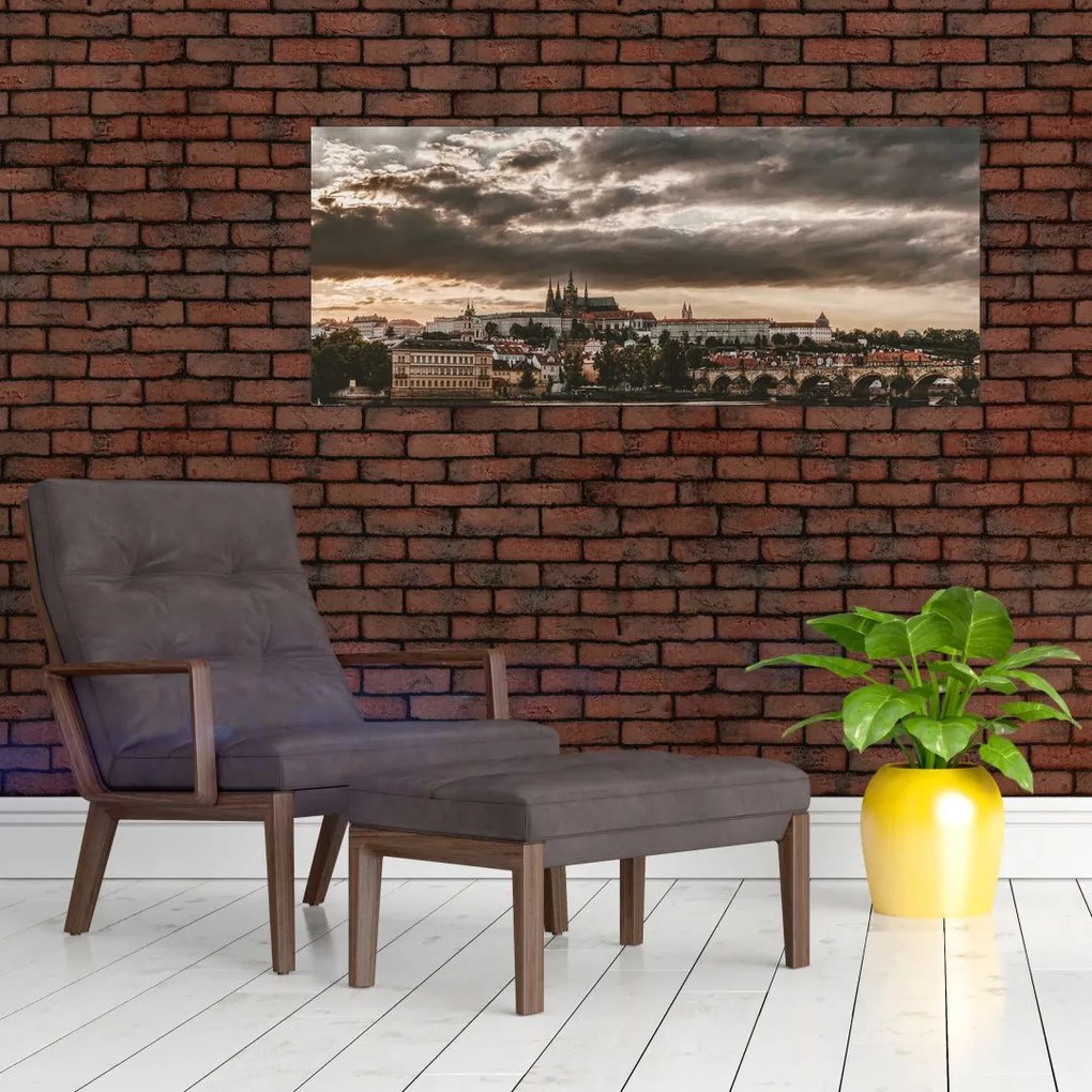 Tablou - Praga înnorită (120x50 cm)