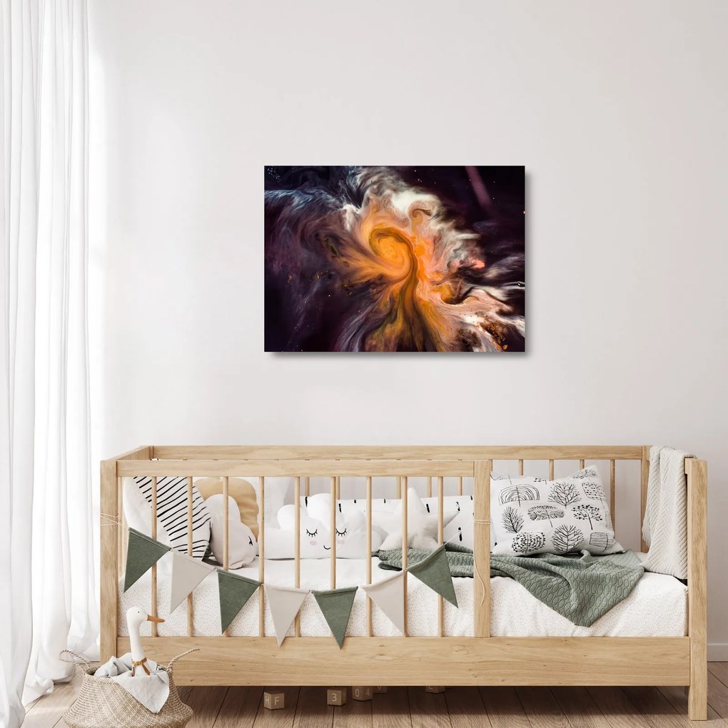 Tablou pe sticlă abstract - universul (70x50 cm)