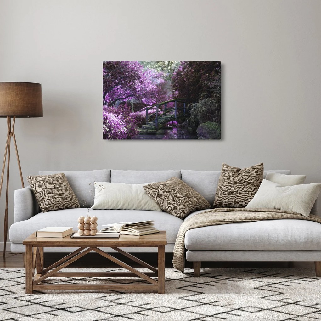 Tablou -cu grădina violetă (90x60 cm)
