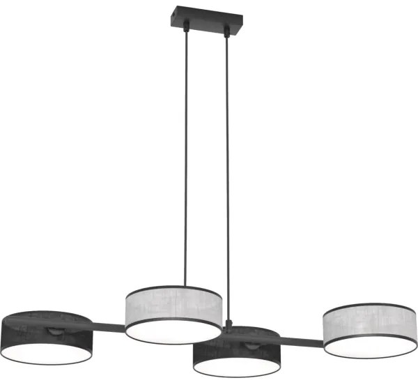 Lustră pe cablu DRUMZ 4xE14/10W/230V negru/gri