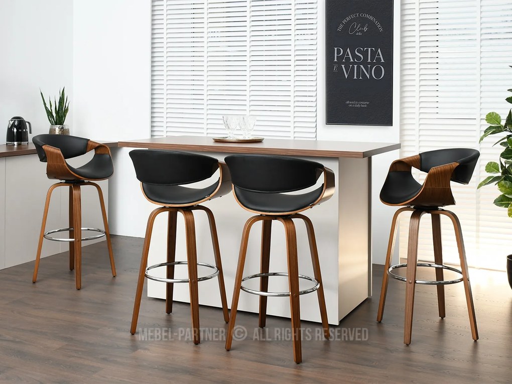 Scaun Bjorn H (nuc închis + nuc-crom). Promo -11%. 1110652