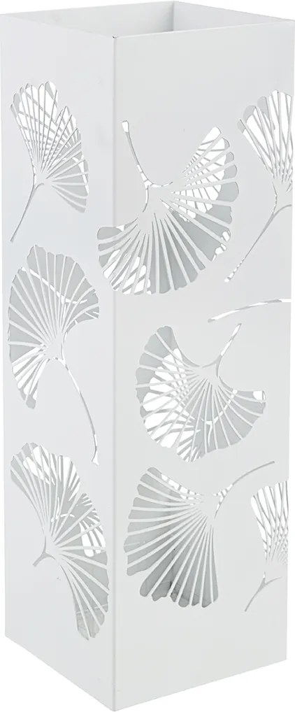 Suport umbrele metal alb Ginkgo 16 cm x 16 cm x 48 h