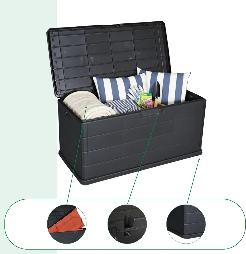 Cutie de depozitare ALPHA, 340L, 118x59x57cm, antracit I.P.A.E-Progarden