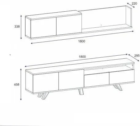 Mobilier living Valobe 3 (alb) . 1095670