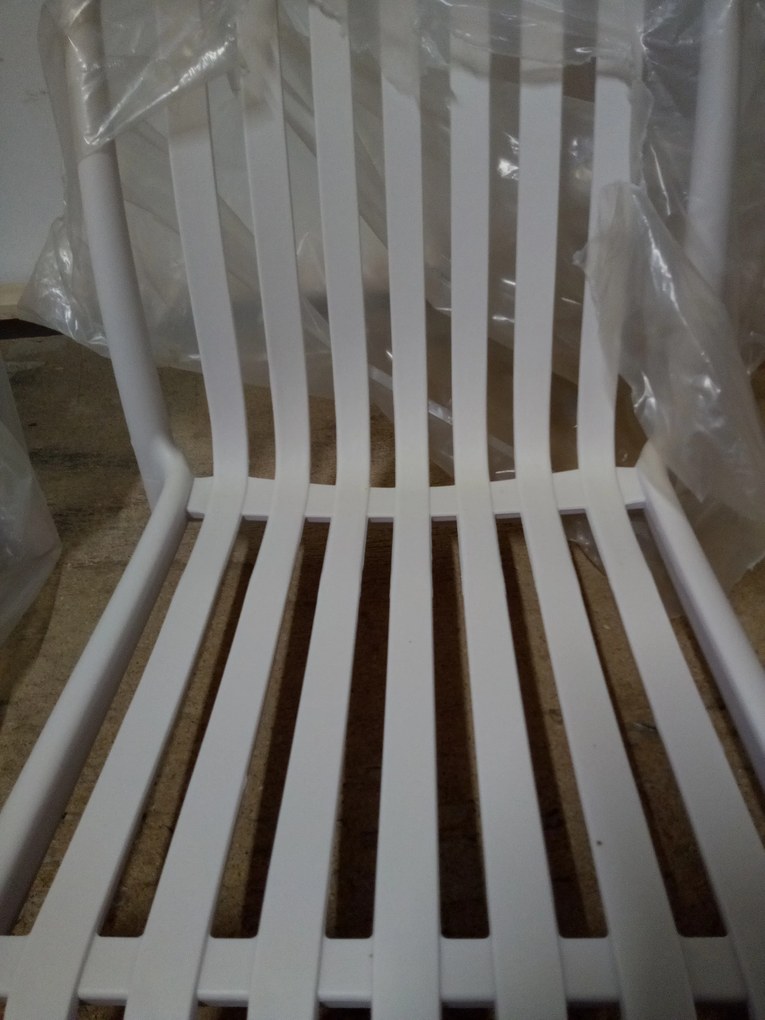 OFERTA Scaun din plastic TREGO, alb II. calitate