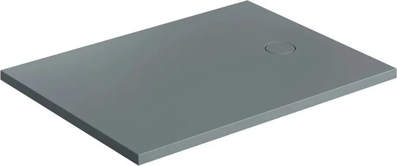 Cadita de dus compozit Omnires AquaRock M+ dreptunghiulara gri cenusiu mat 90x100 cm