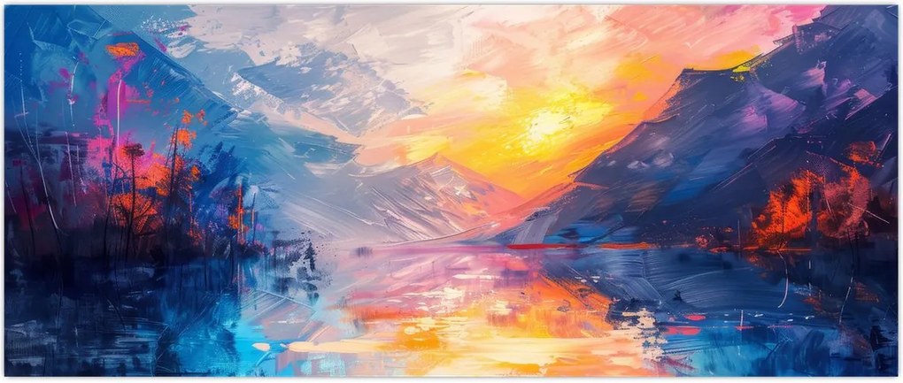 Tablou - Pictura peisajului (120x50 cm)