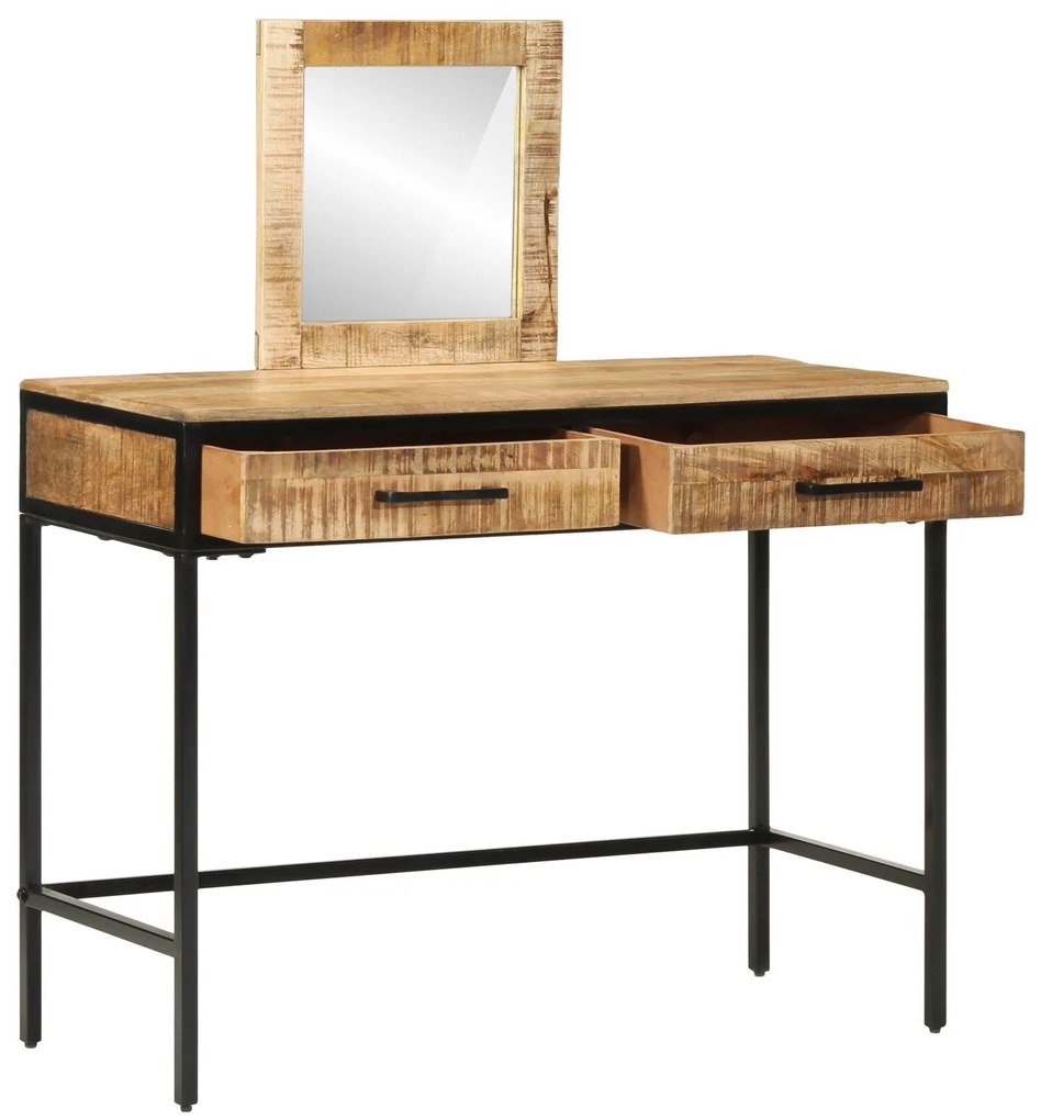 vidaXL Masă de Machiaj Maro 100 x 40 x 120 cm Lemn masiv de mango