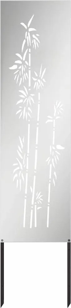 vidaXL Ecran de intimitate pentru grădină Floral Argintiu 32 x 140 cm