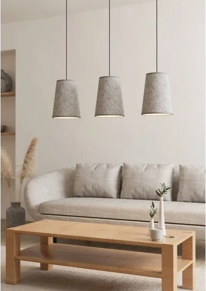 Lustră pe cablu Eglo 43985 ALSAGER 3xE27/40W/230V gri