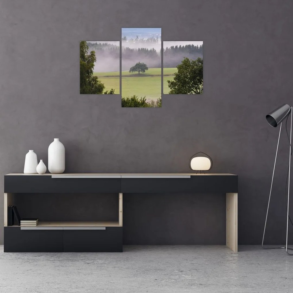 Tablou - Lunca cu copac (90x60 cm)