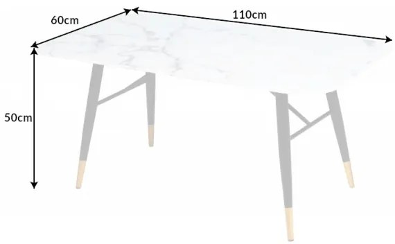 Neînvins Masa conferinta Paris 110 cm aspect alb marmura